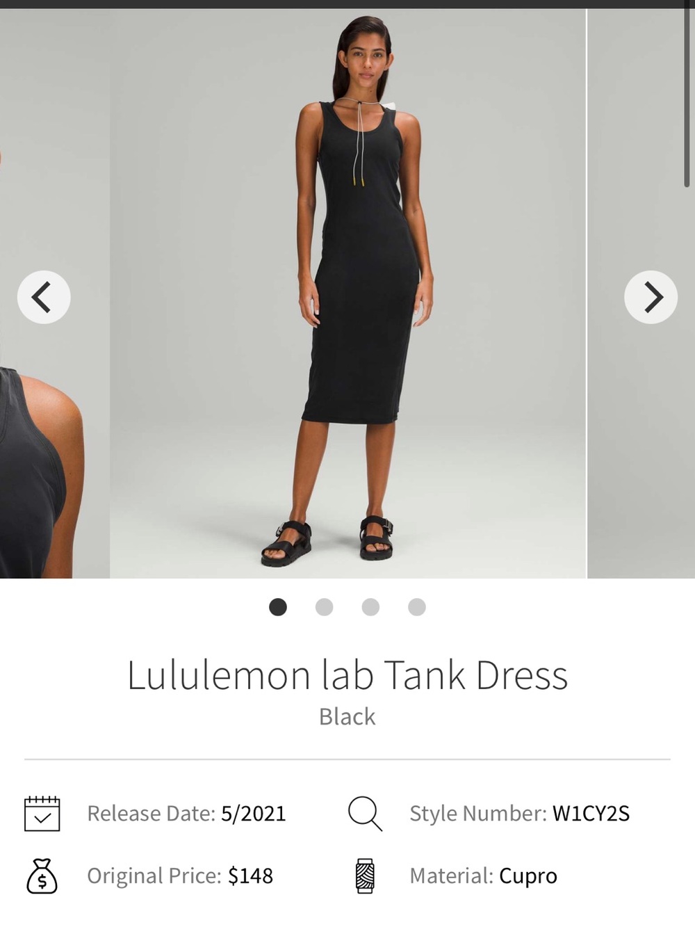 Lululemon Lab Noir dress size 2 NWT